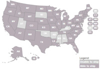 State Shipping Map